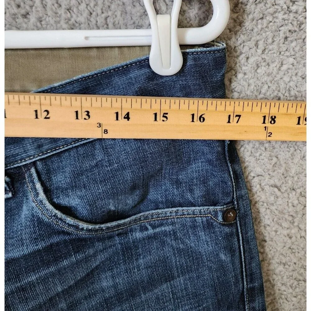 Banana Republic Blue Denim Slim Straight Button Fly‎ Jeans Size 32 x 30 Cotton